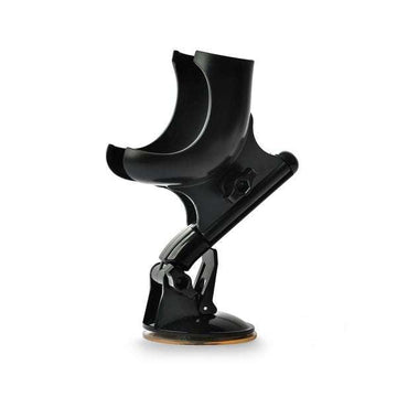 Black Miamaxx Wall and Floor Toy Stand with adjustable angle and suction cup base for secure grip