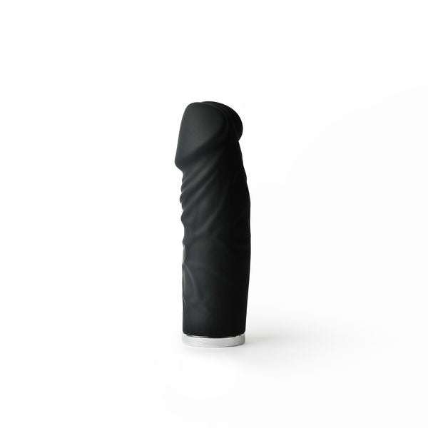 Black ARYA Penis Shape Sleeve by MiaMaxx with realistic design and 5.3-inch length