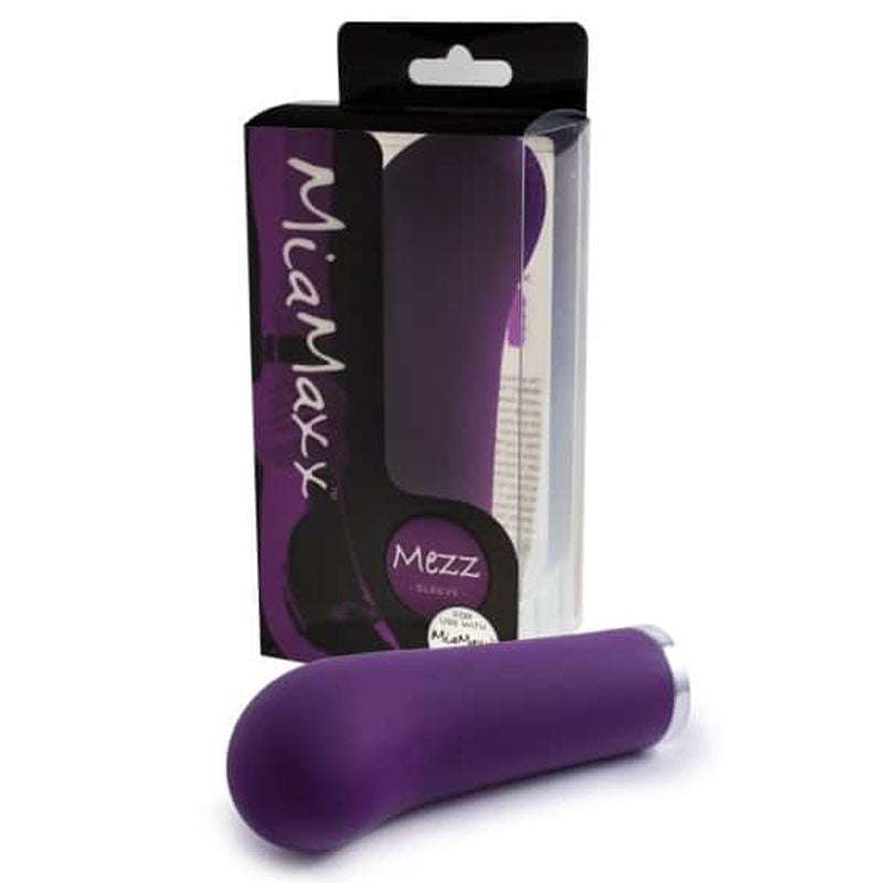 MEZZ G-Spot Sleeve black and purple pleasure stimulator with ergonomic head and compact design