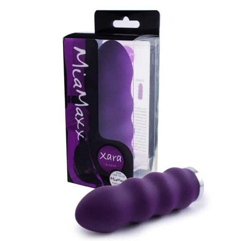 XARA Wave-Like Sleeve adult toy in black with wave-like contours for enhanced pleasure by Miamaxx