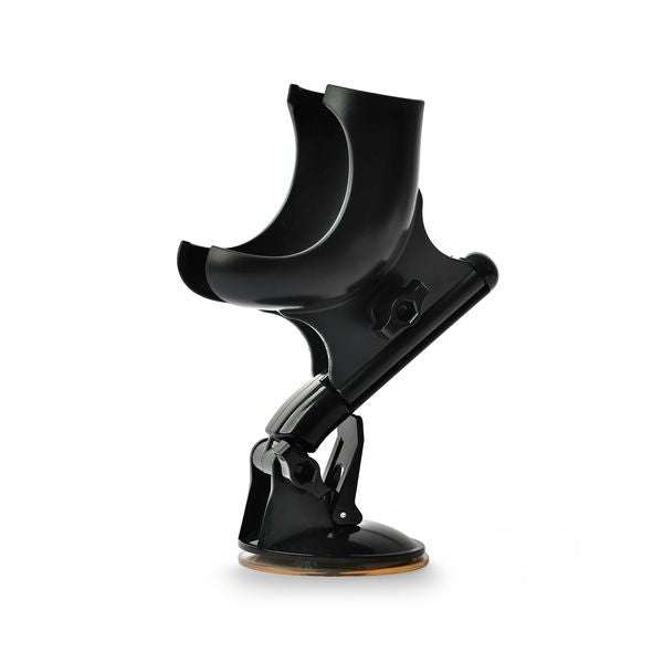 Black Miamaxx Wall and Floor Toy Stand with adjustable angle and suction cup base for secure grip